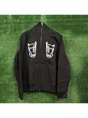 333 Half Evil Kodonism Devil Bunny Zip-Up Hoodie Size Large